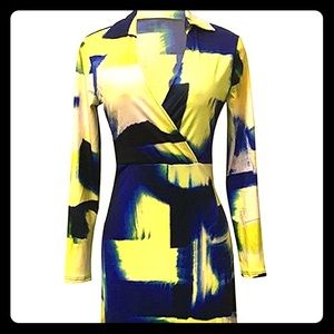 Locryz V Neck 3/4 Sleeve Party Maxi Dress w. Belt